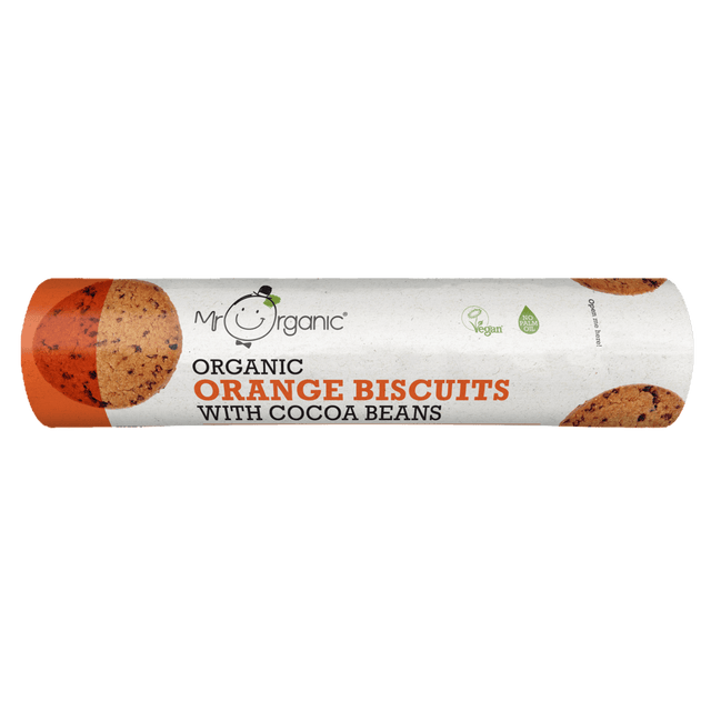 Mr Organic Orange Biscuits With Cocoa Beans, 250gr