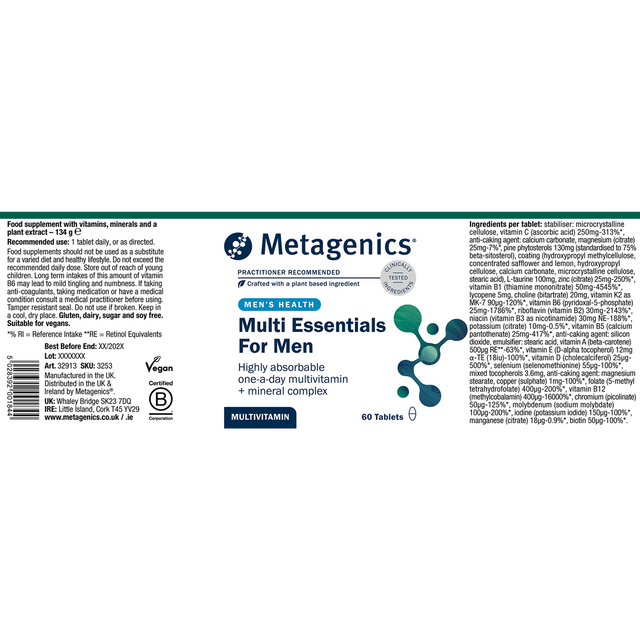 Metagenics Multi Essentials for Men 60 Tablets