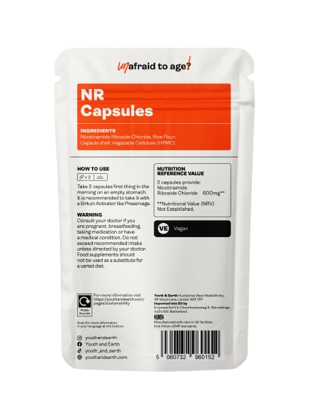 Youth & Earth NR (Nicotinamide Riboside) 300mg, 60 Capsules
