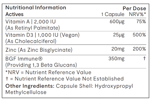 Invivo Bio.Revive Beta Immune +, 30 Capsules