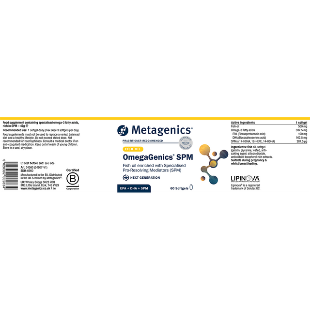 Metagenics OmegaGenics SPM 60 Capsules