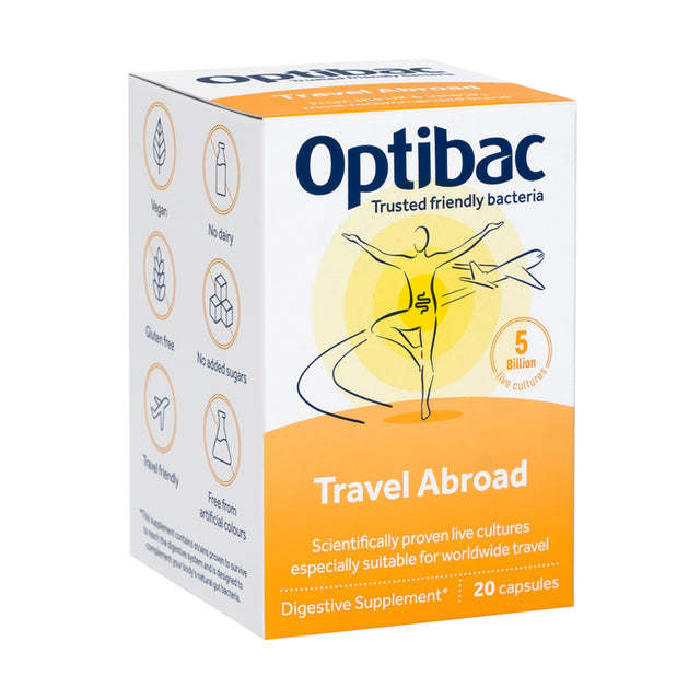 Optibac Probiotics For Travelling Abroad, 20 Capsules