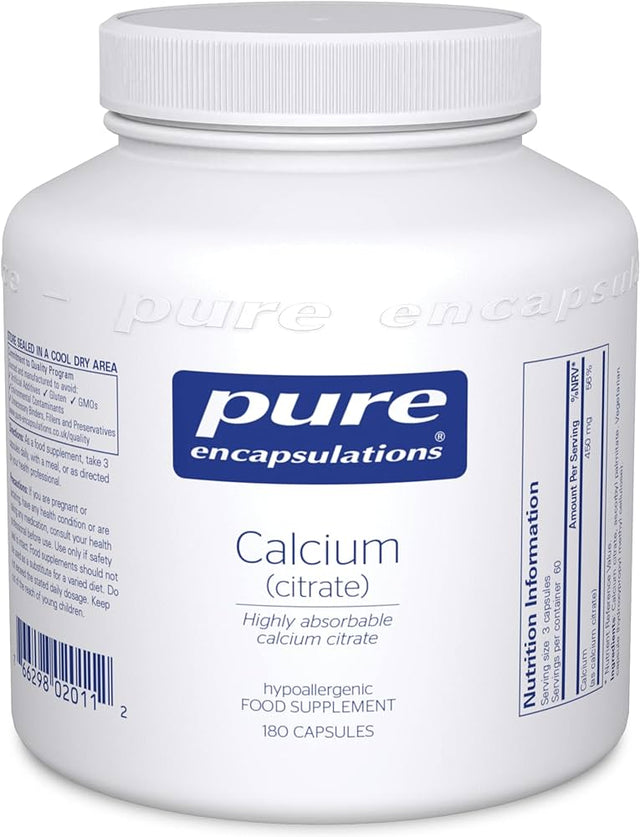 Pure Encapsulations Calcium Magnesium (citrate/malate), 180 Capsules