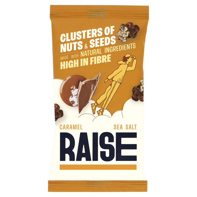 Raise Snacks Caramel Sea Salt Clusters of Nuts and Seeds, 35gr