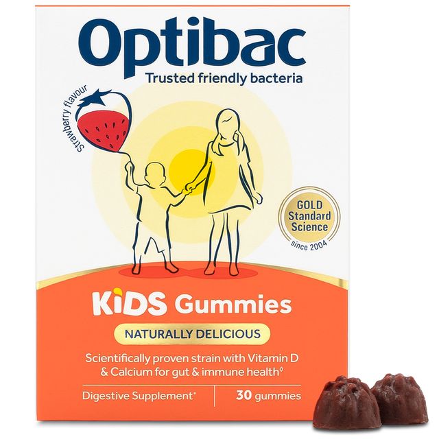 OptiBac Probiotics Strawberry Kids Gummies, 30 Gummies