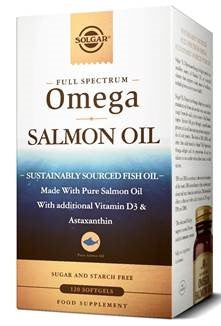 Solgar Full Spectrum Omega Salmon Oil Softgels, 120 SoftGels