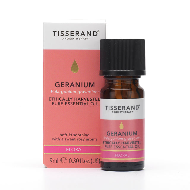 Tisserand Geranium Ethically Harvested Pure Essential Oil, 9ml