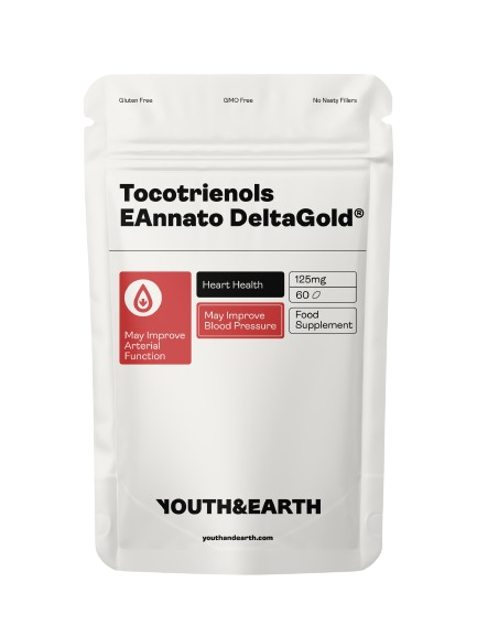 Youth & Earth Tocotrienols EAnnato Delta Gold-125mg, 60 softgels