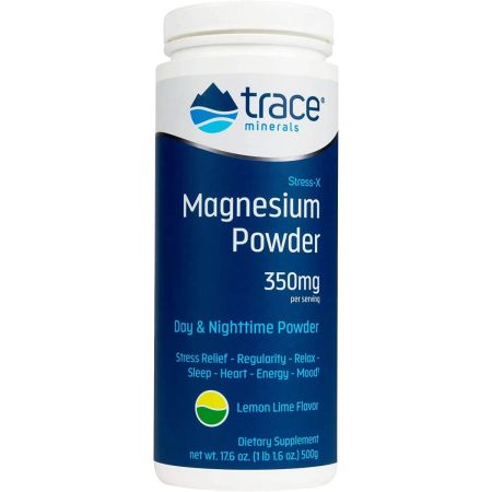 Trace Minerals Stress-X Magnesium Powder 350mg Lemon-Lime Flavour, 500gr