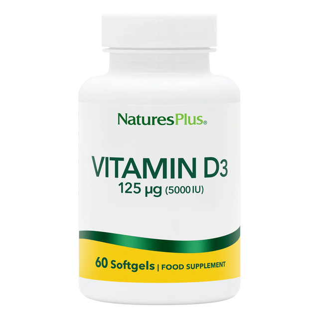 Nature's Plus Vitamin D3, 5000iu, 60 SoftGels
