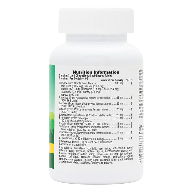 Nature's Plus Animal Parade Tummy Zyme, Tropical, 90 Chewable