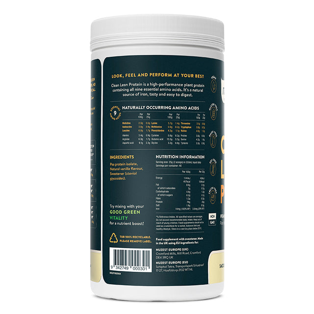 Nuzest Clean Lean Protein -Smooth Vanilla, 1000gr