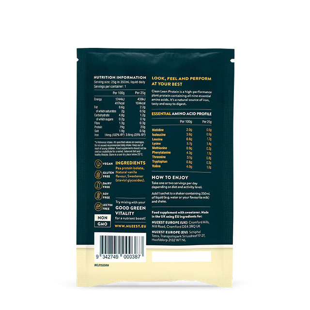 Nuzest  Clean Lean Protein Sachets-Smooth Vanilla, 25gr