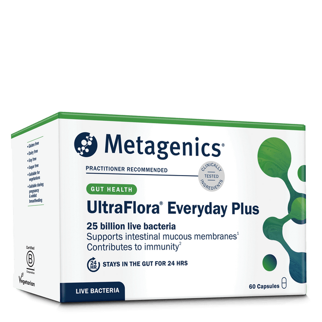 Metagenics UltraFlora Everyday Plus,  60 Capsules (Ultra Probioplex Plus)