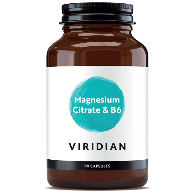 image of product Viridian Magnesium Citrate (100mg) w/ B6 (25mg) - 90 Veg Caps