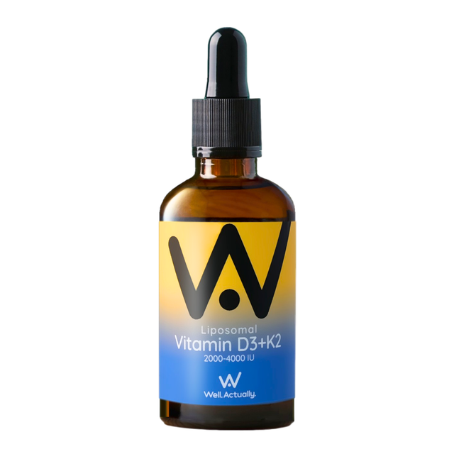 Well Actually Vitamin D3 + K2 - Liposomal, 60ml Summer Citrus