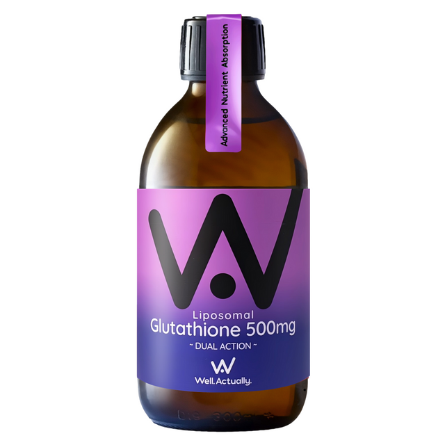 Well Actually Liposomal Glutathione Liquid - 500mg - Blueberry Flavour 250ml