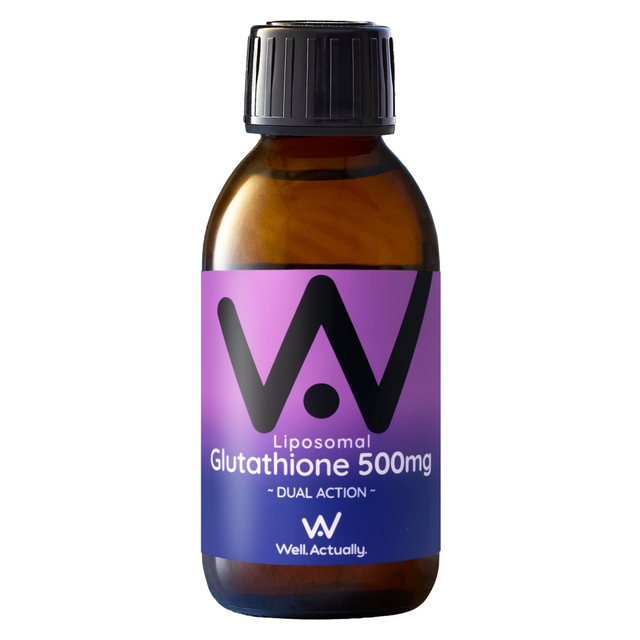 Well Actually Liposomal Glutathione Liquid - 500mg - Blueberry Flavour 150ml