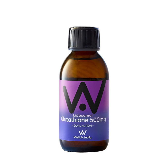 Well Actually Reduced L-Glutathione (500mg) - Dual Action - Liposomal Liquid High Absorption, 150ml Blueberry