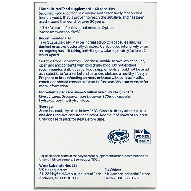 OptiBac Probiotics S.Boulardii,40 Capsules