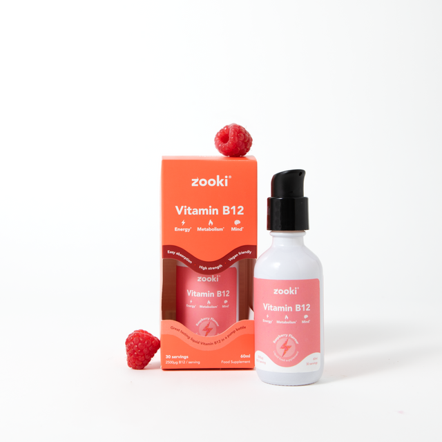 Zooki Vitamin B12- Raspberry, Pump Bottle 60ml