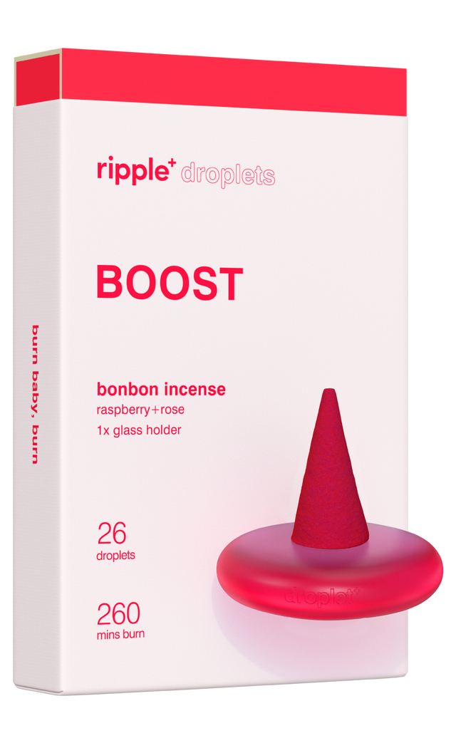 Ripple+ Bonbon Incense ( raspberry + rose) Boost Droplet, 26 Pack