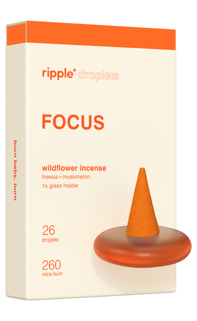 Ripple+ Wildflower Incense ( freesia + muskmelon) Focus Droplet,  26 Pack