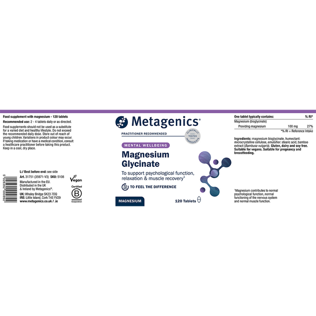 Illustration of magnesium glycinate tablets highlighting their role in supporting nerve, muscle, and cardiovascular health