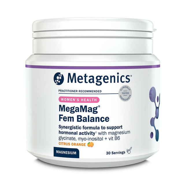 Metagenics MegaMag Fem Balance (Citrus Orange) 30 Servings