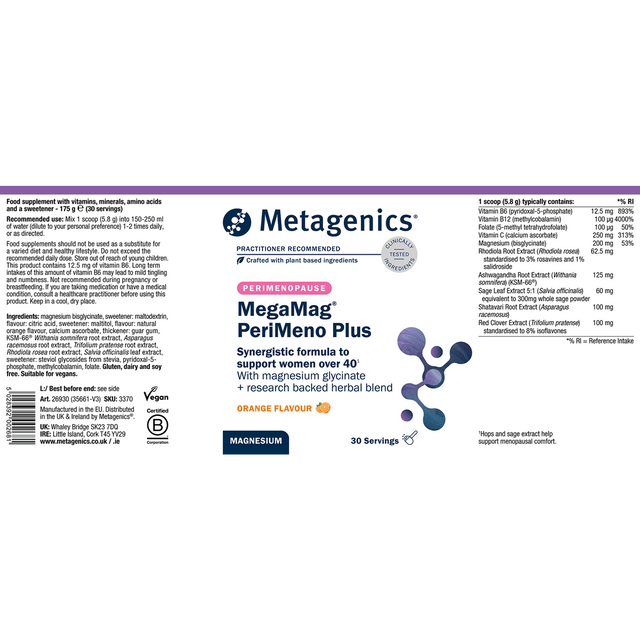 Metagenics MegaMag PeriMeno Plus (30 Servings)