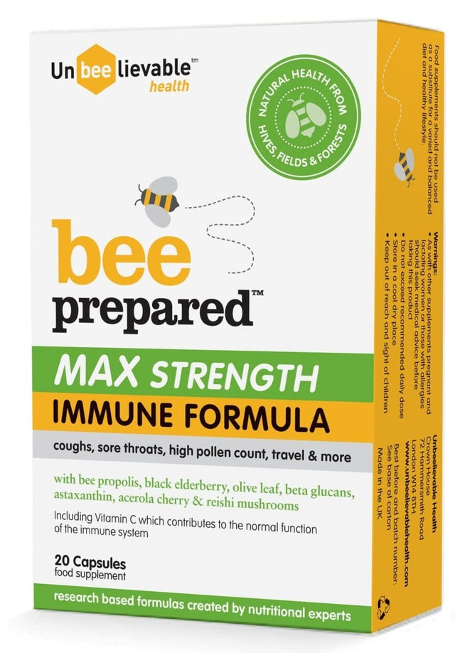 Unbeelievable Health Bee Prepared Max Strength, 20 Capsules