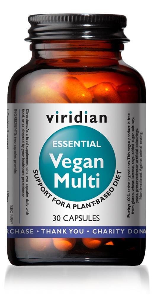 Viridian Essential Vegan Multi, 30 Capsules