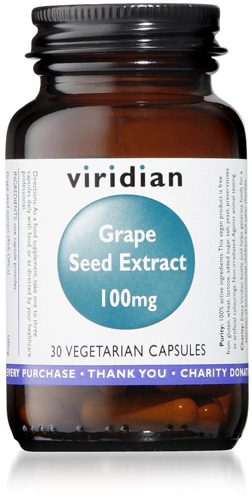 Viridian Grape Seed Extract, 100mg, 30 VCapsules