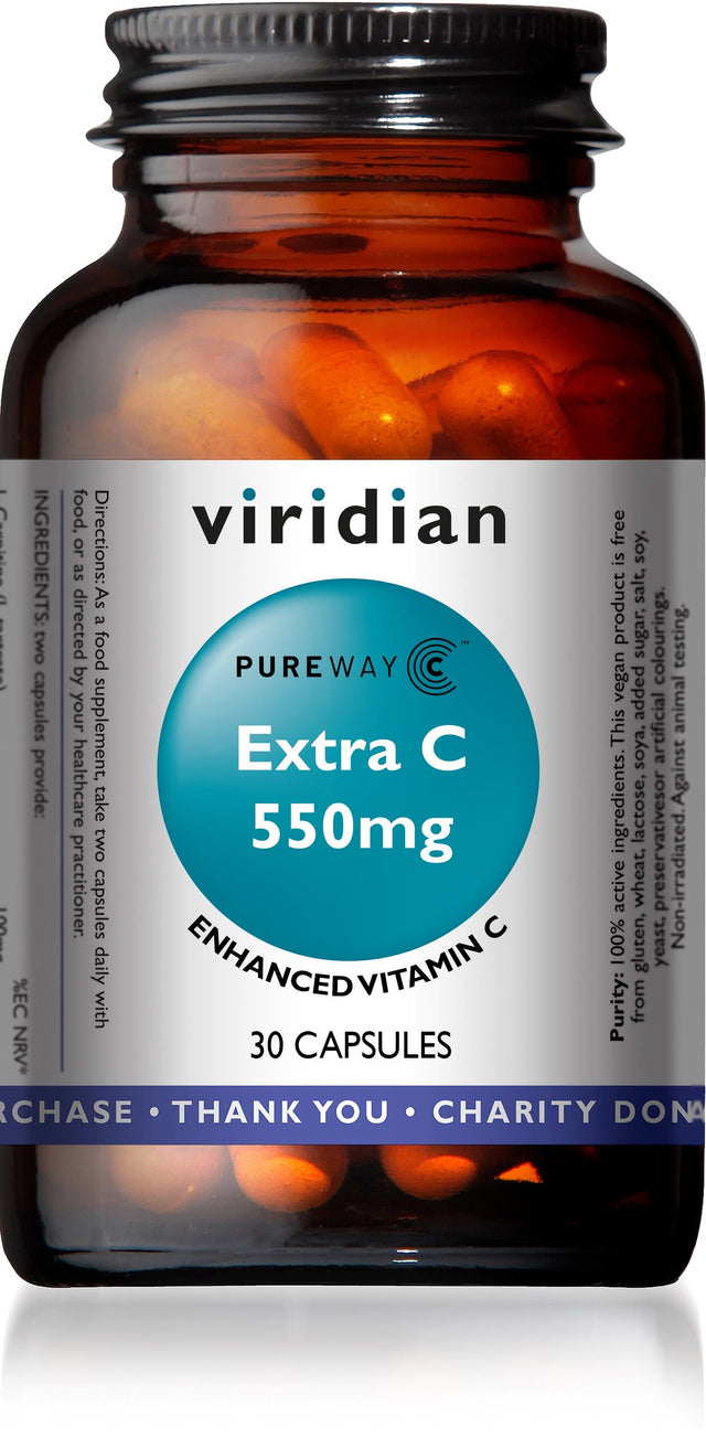 Viridian Extra C 550mg, 30 Capsules