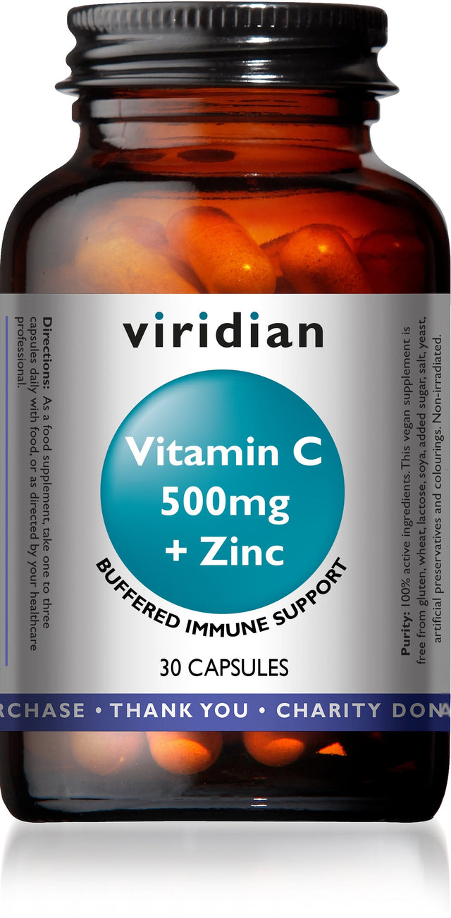 Viridian Vitamin C + Zinc, 30Caps