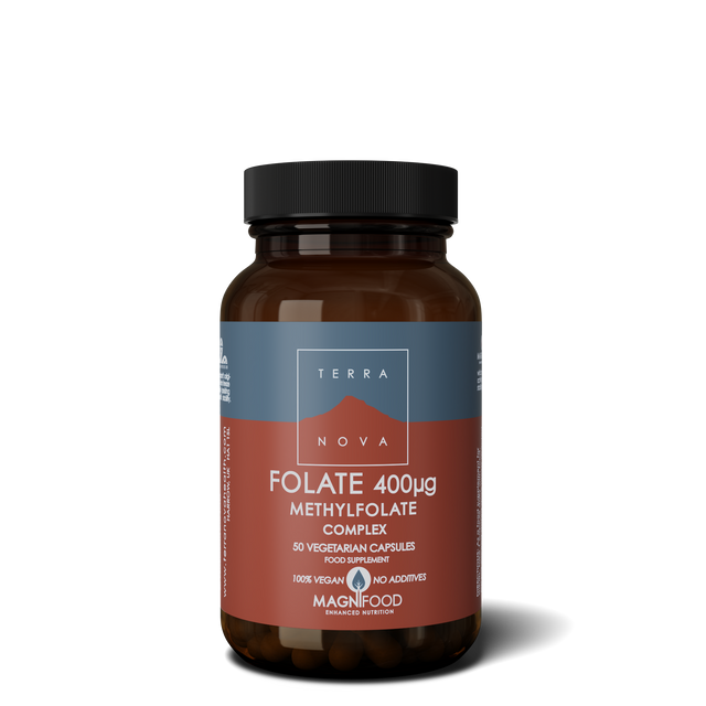 Terranova Folate 400ug (Methylfolate), 50 Capsules