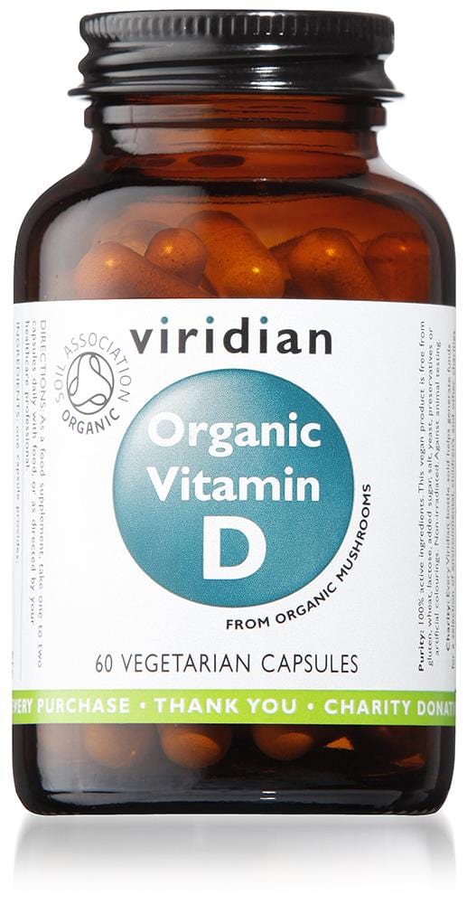 Viridian Organic Vitamin D, 60 VCaps - (D2 400iu - Ergocalciferol)