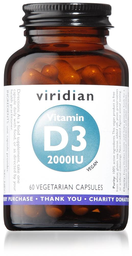 Viridian Vitamin D3, 2000iu, 60 VCapsules