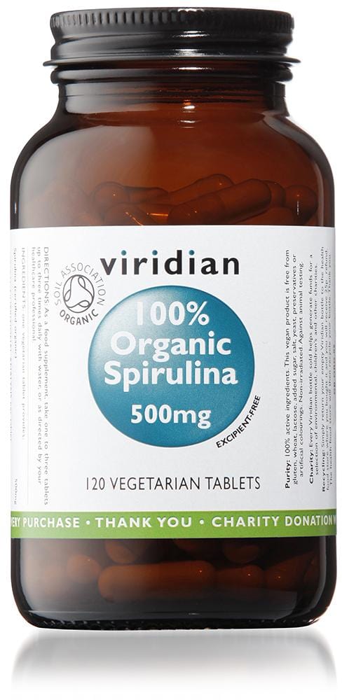 Viridian Organic Spirulina 500mg, 120capsules