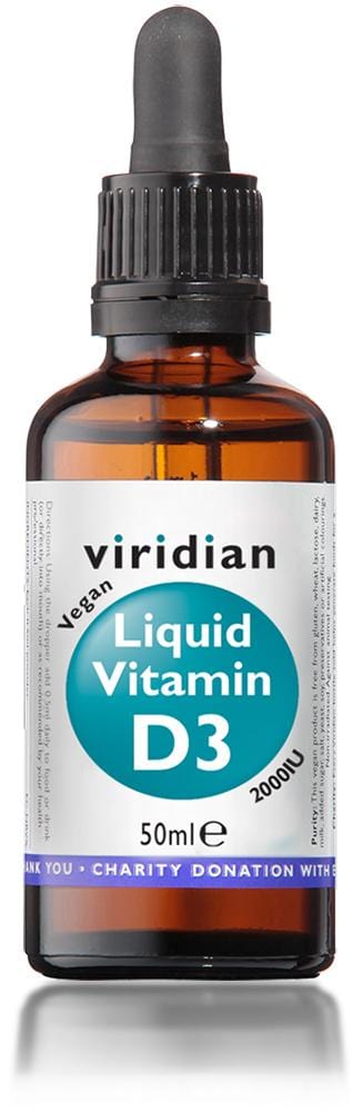 Viridian Liquid Vitamin D3, 2000iu, 50ml