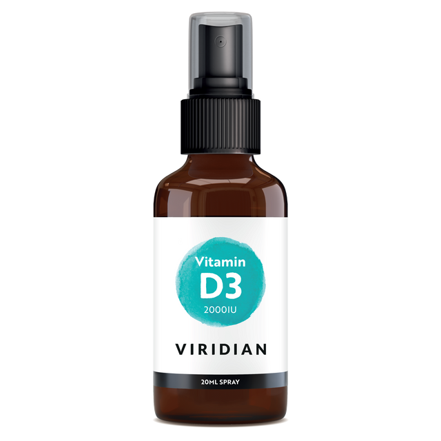 Viridian Vitamin D3 2000iu Spray, 20ml