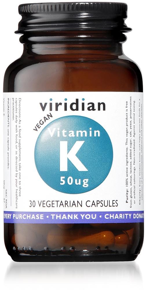 Viridian Vitamin K 50UG, 30 VCapsules