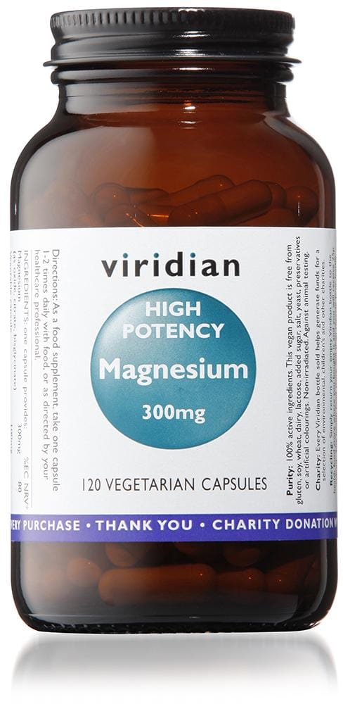 Viridian Magnesium High Potency, 300mg, 120 VCapsules