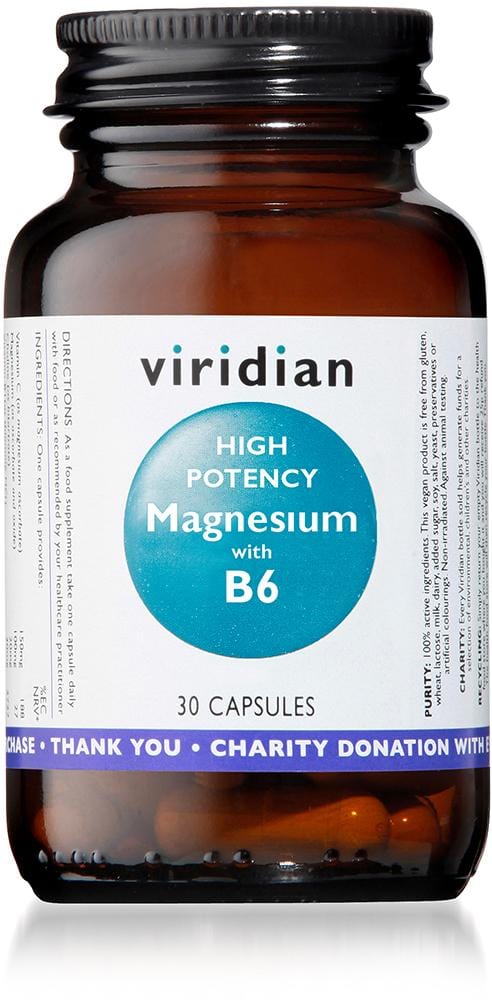 Viridian High Potency Magnesium with B6, 30capsules
