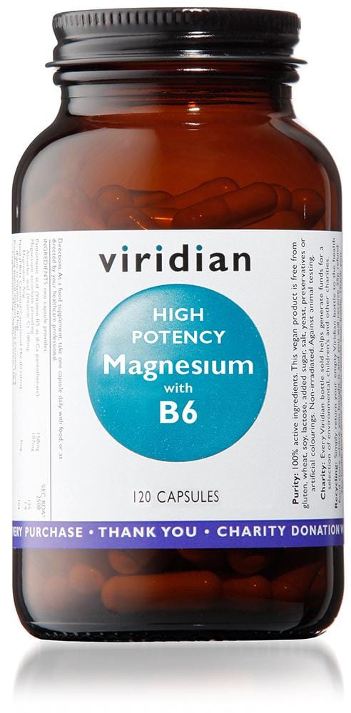 Viridian High Potency Magnesium with B6, 120capsules