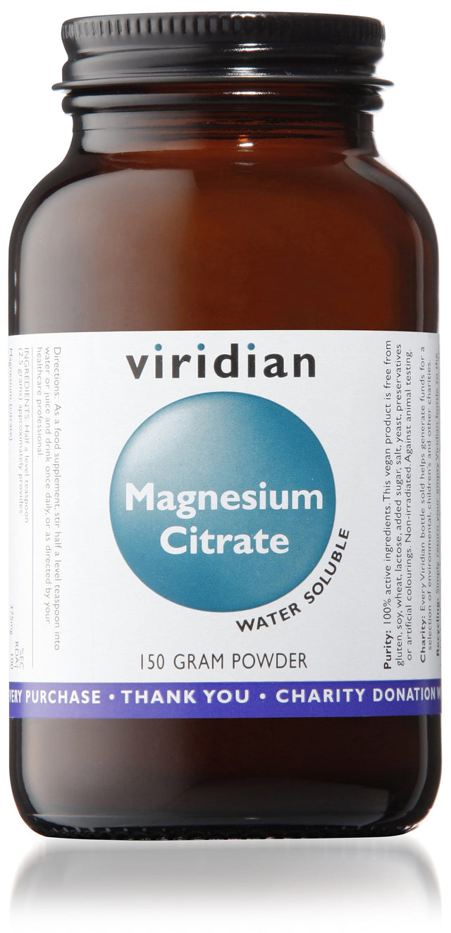 Viridian Magnesium Citrate Powder, 150gr
