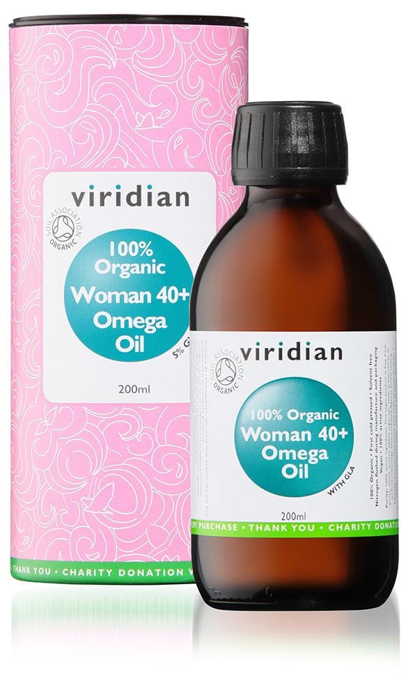 Viridian 100% Organic Woman 40+ Omega Oil, 200ml