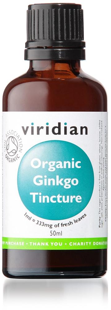 Viridian 100% Organic Ginkgo Biloba Tincture, 50ml
