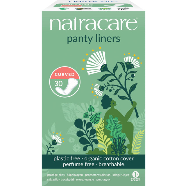 Natracare Panty Liners, 30 Curved