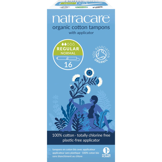 Natracare Organic Tampons, 16 Regular - Applicator